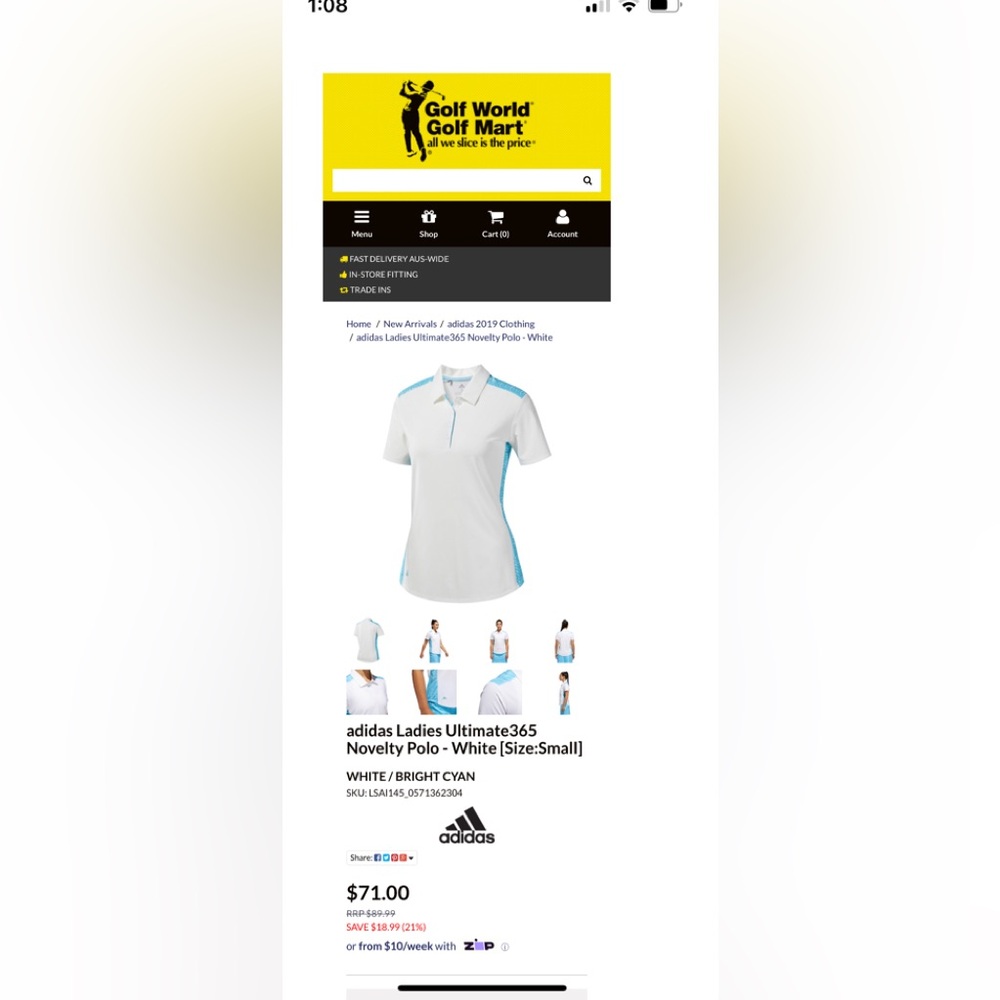 Temp hold! Adidas Golf/ Tennis/Athletic polo sz L/XL**